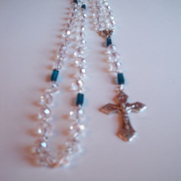 HANDMADE CRYSTAL ROSARY/NECKLACE - Picture 3 of 3
